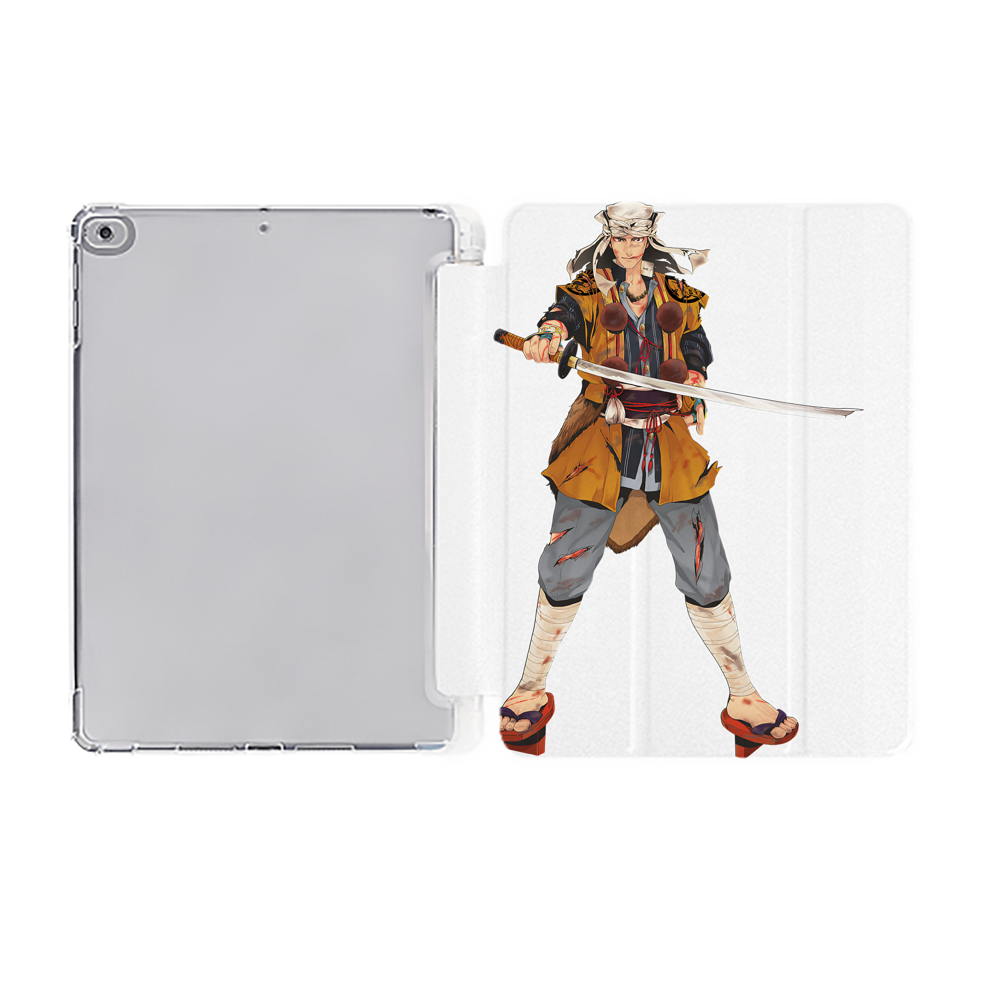 （画像用） 刀剣乱舞 Touken Ranbu IPad ケース ペン収納付き 三つ折りスタンド PUレザー×シリコン 対応機種9.5/10.5/10.9インチ